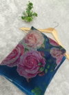 Vk 4183 Soft Organza Flower Print Hand Work Party Wear Saree